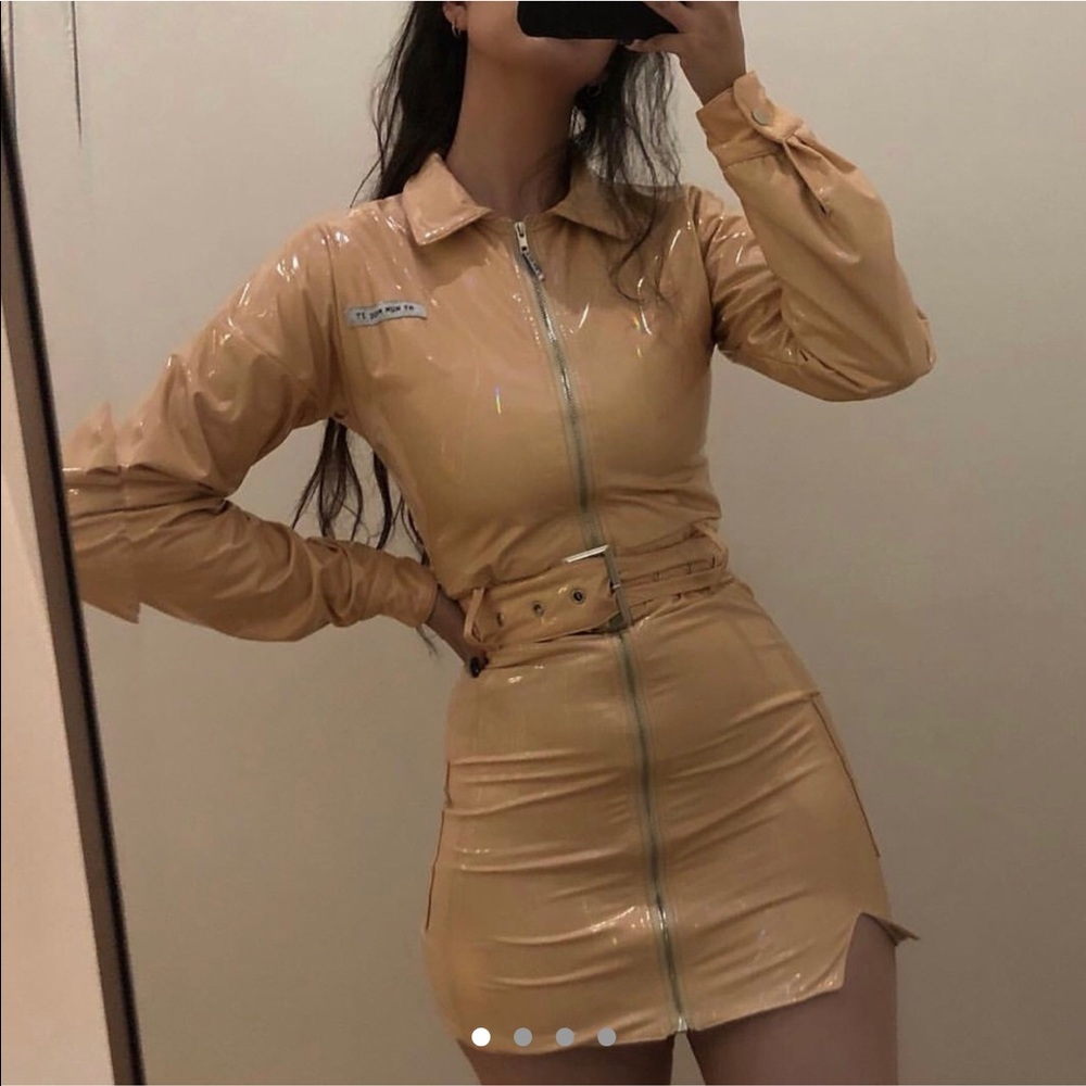 MY MUM MADE IT MYMUMMADEIT faux leather dress